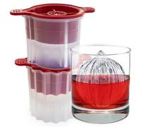 Tovolo Christmas Ornament Ice Molds, Set of 2 - Large Ice Mold Ideal for Festive & Holiday Drinks - Odor-Free Freezer Storage, Dishwasher-Safe with Silicone Plunger