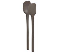 Tovolo Flex-Core All Silicone Mini Spatula & Spoonula, Charcoal - Set of 2