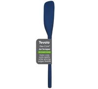 Tovolo Flex-Core Silicone Spatula Jar Scraper - Long-Handled Rubber Spatula with Angled Head for Scooping & Scraping - Heat-Resistant Spatulas for Kitchen Use, Dishwasher Safe & BPA-Free