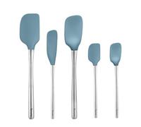 Tovolo Flex-Core Stainless Steel Handled Spatula Set of 5 for Meal Prep, Cooking, Baking, and More