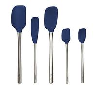 Tovolo Flex-Core Stainless Steel Handled Spatula Set of 5 for Meal Prep, Cooking, Baking, and More