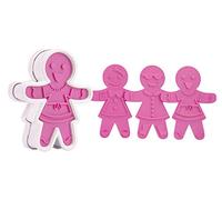 Tovolo Ginger Girls Cookie Cutters, Set of 6 Gingerbread Girls