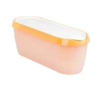 Tovolo Glide-A-Scoop Ice Cream Tub, 1.5 Quart, Insulated, Airtight Reusable Container With Non-Slip Base, Stackable on Freezer Shelves, BPA-Free, Orange Crush