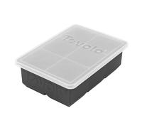 Tovolo King, XL 2" Whisky & Spirits, BPA-Free Silicone, Dishwasher-Safe Ice Cube, Single Tray with Lid, Charcoal