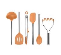 Tovolo 1000281 Utensil Set S/6-Apricot, Silicone, Apricot