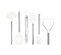 Tovolo 1000269 Utensil Set S/6-White, Silicone, White