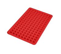 Tovolo Silicone Mini Ice Cube Tray with Lid (Candy Apple Red) - Silicone Tray for Freezing Mini Ice/BPA-Free Silicone and Plastic