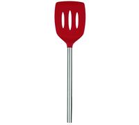 Tovolo Silicone Slotted Turner With Stainless Steel Handle, Pancake Spatula, Scratch-Resistant Kitchen Utensil for Nonstick Cookware & Cast Iron Skillets, 1 Count