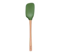 Tovolo Silicone Spoonula Silicone Spoon Spatula With Wooden Handle for Cooking Mixing Baking, Large Heat Resistant Multifunction Spatula Cooking Spoon Wood Handle Kitchen Utensil Pesto Green