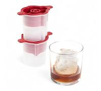 Tovolo Snowman Ice Mold with Top Hats Set of 2 Holiday Sphere Ice Makers for Cocktails, Festive Ice Cube Mold Christmas Stocking Stuffer for Adults, BPA Free Silicone Dishwasher Safe Ice Molds