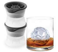Tovolo Soccer Ball Ice Molds (Set of 2) - Slow-Melting, Leak-Free, Reusable, & BPA-Free Craft Ice Molds for Game Day