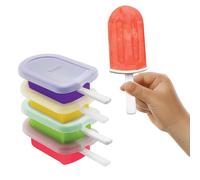 Tovolo Stackable Popsicle Molds with Sticks, 4-Pack, Easy Release Pop Molds, Reusable Ice Pop Maker for Kids, Homemade Frozen Snacks & Treats, Mess-Free Handles, BPA-Free, Dishwasher Safe