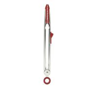 Tovolo Tip Top Tongs, Easy-Grip Kitchen Tongs for Cooking with Silicone Tips, Easy Locking Mechanism, Cooking Utensil with Resting Foot, Heat-Resistant & BPA-Free Silicone Tips