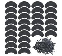 TOVOT 30PCS Shoe Heel Repair Plates Kit Black Heel Taps for Shoe Repair Sole Repair Pads with Nails Heel Replacement Plates (52×20MM)
