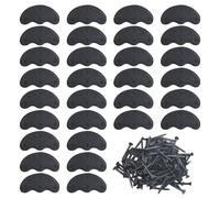 TOVOT 30PCS Shoe Heel Repair Plates Kit Black Heel Taps for Shoe Repair Sole Repair Pads with Nails Heel Replacement Plates (45×20mm)