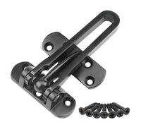 TOVOT 4 Inch Door Safety Lock with Screws Alloy Security Door Lock Bar Lock Security Device for Front Door(Black)