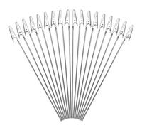 TOVOT 40PCS Alligator Clips Sticks (18.6CM) Model Making Tool Spray Paint Clamps (Silver)