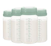 TOVVILD 10oz Breastmilk Storage Bottle, Breast Milk Container Collection Bottles for Fridge & 22oz Momcozy Breast Milk Cooler, Wide Neck Baby Bottles Compatible with Spectra Motif Luna Flange, 4PCS