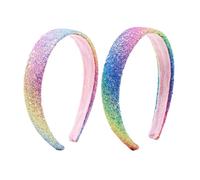 Tovyzalg Sequin Headband for Girls, Rainbow Hair Bands Accessories for Kids, Wide Glitter Headbands for Little Girl, Cute Sequined Hairbands for Girls, Cute Headband for Back to School
