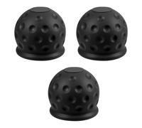 Tow Ball Cover 3 Pack, 50mm Black Tow Bar Cover, Caravan Tow Hitch Cover | 50mm Universal Fit: Fits standard 50mm trailer hitch balls on most trailers, caravans, trucks and cars. Check ball size.