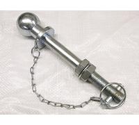 Tow Ball Long Shank 50MM & Chain (25MM Thread 1" 2 Ton Tractor ATV Quad Trailer Hitch)