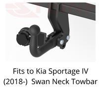 Tow Bar For Kia Sportage IV Facelift inc. GT line(2018-21) & 7Pin Plug-Play K083