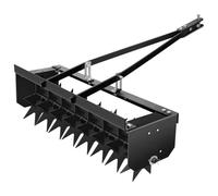 Tow Behind Aerator, 32 Inch Plug Aerator with 8 Star Steel Nails for Dredging Soil, Ideal Lawn Aerator for Yards and Fields