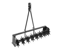 Tow Behind Lawn Aerator for Tractors & ATVs - Heavy-Duty Steel Spike Aerator with 8 Star Discs, 99lbs Load Capacity, Universal Hitch, for Garden & Lawn Soil Aeration