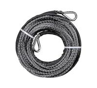 Tow cord, 50ft 1/4"(15m*6mm) Synthetic Winch Rope,for Off Road Vehicle Trucks(Black)