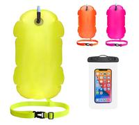 Tow Floats for Open Water Swimming,Waterproof Swim Buoy with Phone Case,Inflatable Wild Swimming Float,Tow Air Float Suit,for Outdoor Sports Snorkeling Triathletes Accessories,Swim Bubble