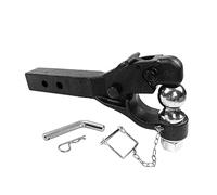 Tow Hitch, Heavy Duty CAP 8 TON 2 Inch Ball Long Shank 2-Hole Combo Pintle Hook Receiver Arm Hitch Towing 4WD Truck Trailer Parts