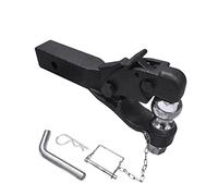 Tow Hitch, Heavy Duty CAP 8 TON 2 Inch Ball Shart Shank 1-Hole Combo Pintle Hook Receiver Arm Hitch Towing 4WD Truck Trailer Parts