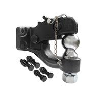 Tow Hitch, Heavy Duty Pintle Hook Combo With 2 Inch Ball Trailer Hitch Towing Capacity 8 TON RV Parts Camper Accessories Caravan Components