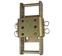 Tow Hitch Height Adjuster - Drop Plate Towing Adapter - Jeeps, Trucks, 4x4s - MAX Tow 3500kg - 370mm - Yellow Zinc Plated
