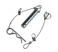 Tow Hitch Pin 23.8mm x 103mm - Replacement Pin for Tow Ball & Pin Hitch - Includes Security Cables