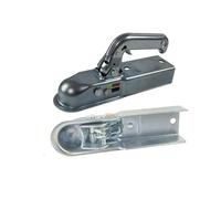 Tow Hitch, Trailer Coupler For 50MM Hitch Ball Channel:50MM Round Trailer Parts(Gris)