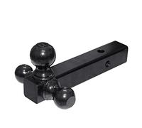 Tow Hitch, Tri-Ball Mount Trailer Hitch Class 2 3 and 4 Fits 2" Receiver for Pickup Truck SUV Heavy Duty Loads Black Solid Tube