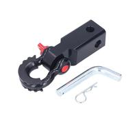 Tow Hook Cover 2in Universal Shackle Hitch Hook Receiver Tow Hitch Receiver For Jeeps Cars Trucks Eye Hook Cover(Black)
