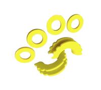 Tow Hook Cover Towing Bars D-Ring Shackle Isolators With Washers For Standard 3/4 Inch Shackles Bumper Protect Accessories Eye Hook Cover(Yellow)