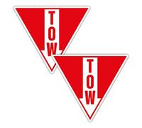 Tow Point Sticker Die Cut Decal Self Adhesive Vinyl Racing Safety Car Red Arrows