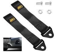 Tow Rope,2PCs Racing Car Trailer Rope Towing Strap,High Strength Nylon Tow Straps,Towing Eye Tuning Car Trailer Towing Belt for Vehicle Front Rear Bumper,Personalised Decoration (Black)
