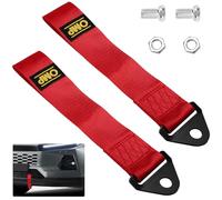 Tow Rope,2PCs Racing Car Trailer Rope Towing Strap,High Strength Nylon Tow Straps,Towing Eye Tuning Car Trailer Towing Belt for Vehicle Front Rear Bumper,Personalised Decoration (Red)