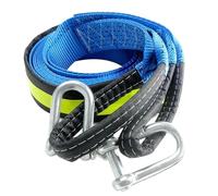 Tow rope 3/4/5M 8 Tons Tow Cable Strap Towing Rope With Hooks Nylon for Heavy Duty Emergency(4m 8 tons)