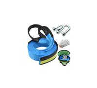 Tow Rope 5mx5cm, Heavy Duty Recovery Towing Strap 8 Ton (17,600 lbs), with Reflective Strip, 2 Anti-Proof Gloves, 2 Safety Hooks, High Strength Towing Strap for Car, Truck, Off-Road