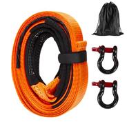 Tow Rope - Car Tow Strap | HOOK RECOVERY STACHES | Winch Extension Ropes, Heavy Duty Tree Saver Supplies, Car Accessories