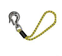 Tow Rope Quick Connector 2.4m with 304 Stainless Steel Hook - 6000lbs PE Floating Line for Tubing, Boat, for KAYAK & PWC, High Visibility Yellow, Heavy-Duty Design(A)