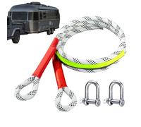 Tow Rope Recovery Kit - 5 Tons 3 Meters Nylon Towing Strap, Trailer Rope | High Strength Steel Hooks Off Road Vehicle Rescue Sand Snow Ditch Outdoor Professional Recovery Tool