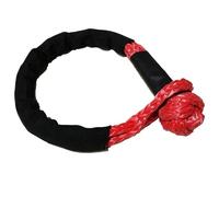 Tow Rope Strap 41000lbs Soft Shackle Synthetic Rope Heavy Duty Offroad 4X4 Tow Shackle Strap with Protective Sleeve for Jeep Truck(Red)