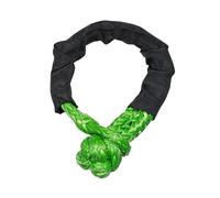 Tow Rope Strap Heavy Duty Soft Synthetic Shackle Rope Shatter Resistant Shackles for Winch Towing Rope(Green)