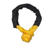 Tow Rope Strap Synthetic Soft Shackle Rope 17 Tons Max Break High-Performance Tow Shackles With Protective Sleeve For Off-Road Towing(Yellow)